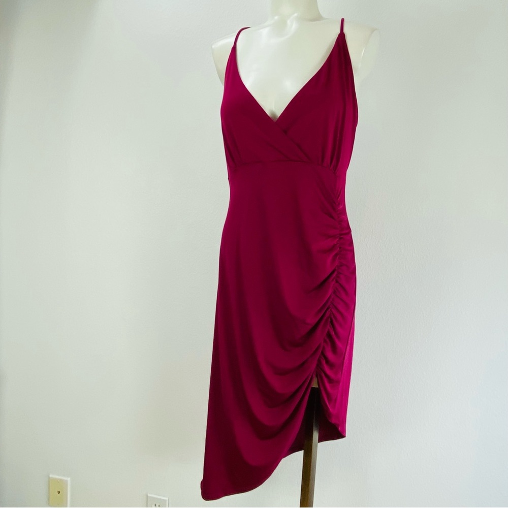 ELH Studio Bodycon Burgundy Dress Size X-Large